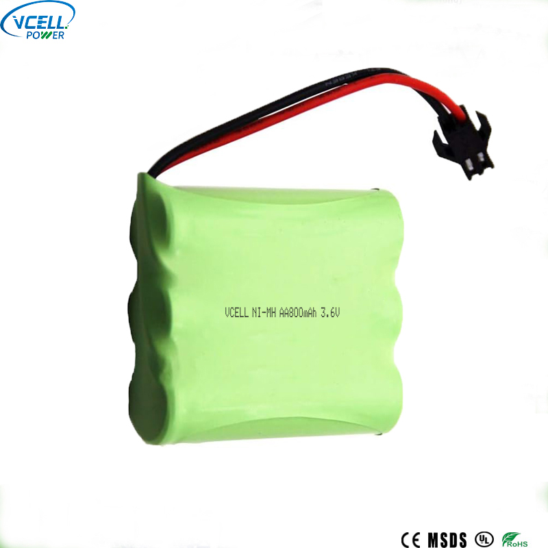 3.6V AA 800mAh ニッケル水素電池パック
