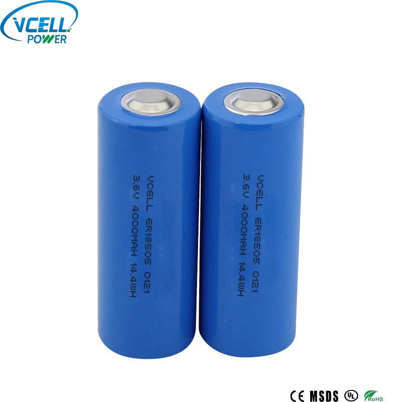 ER18505 3.6V 4000mAh 一次リチウム SOCL2 バッテリー